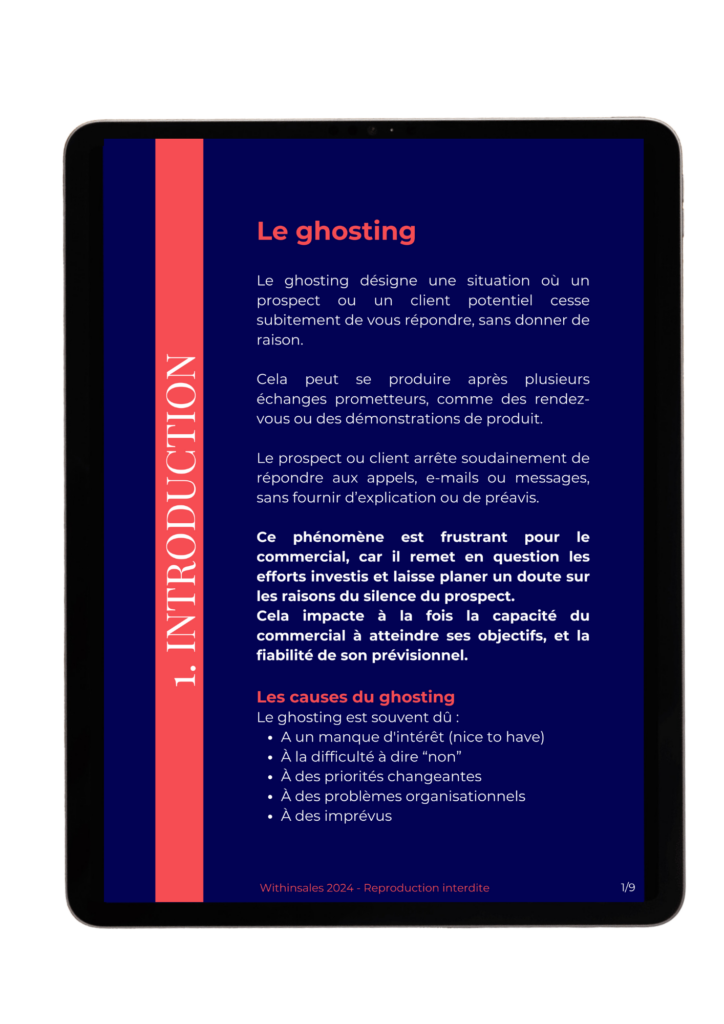 Evitez le ghosting 1ère page